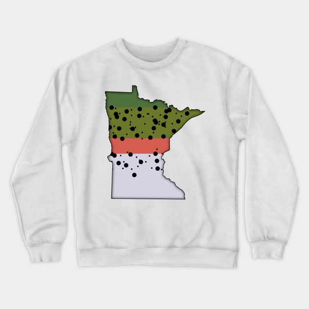 Minnesota Trout Crewneck Sweatshirt by somekindofguru